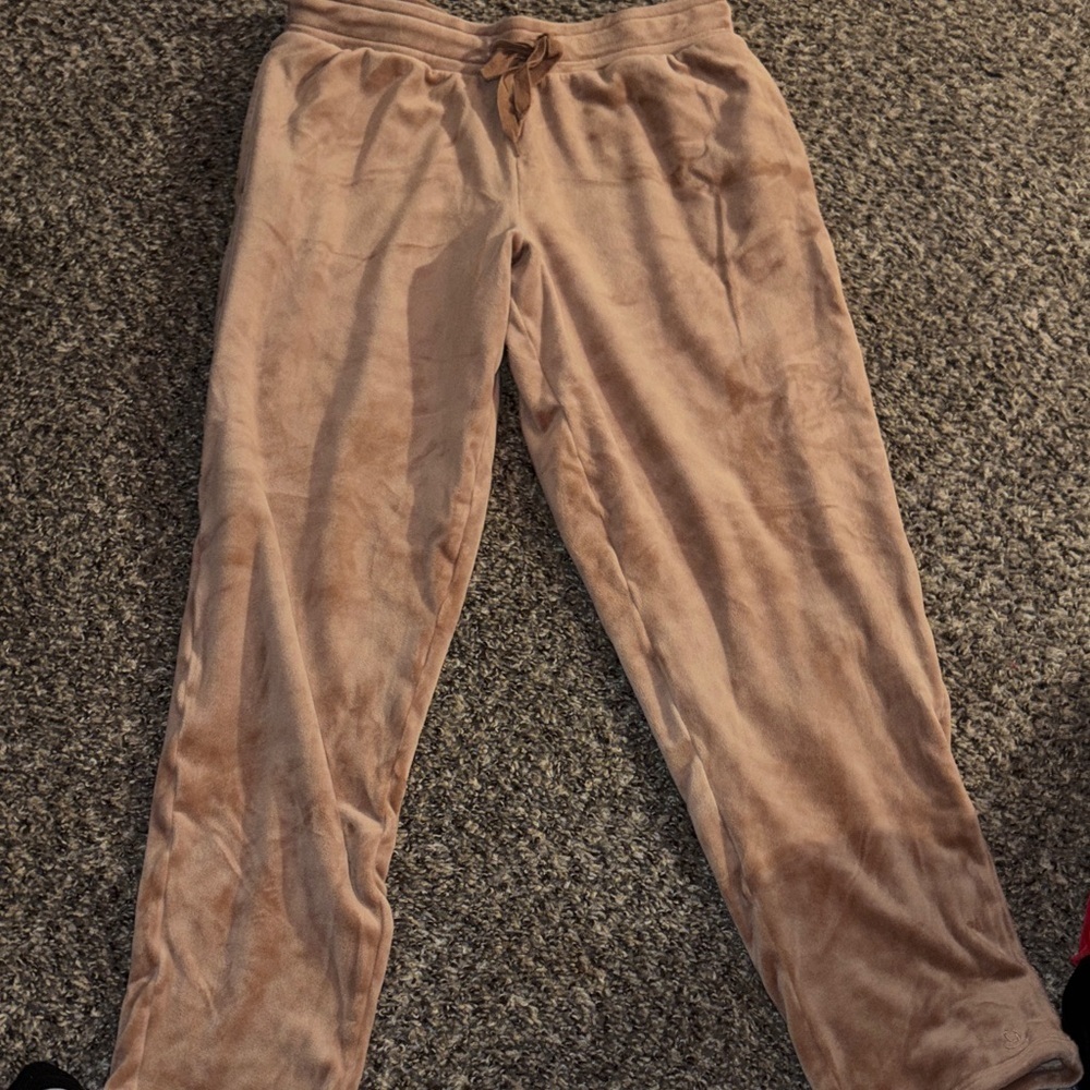 Cuddl Duds Plush Tan Lounge Pants